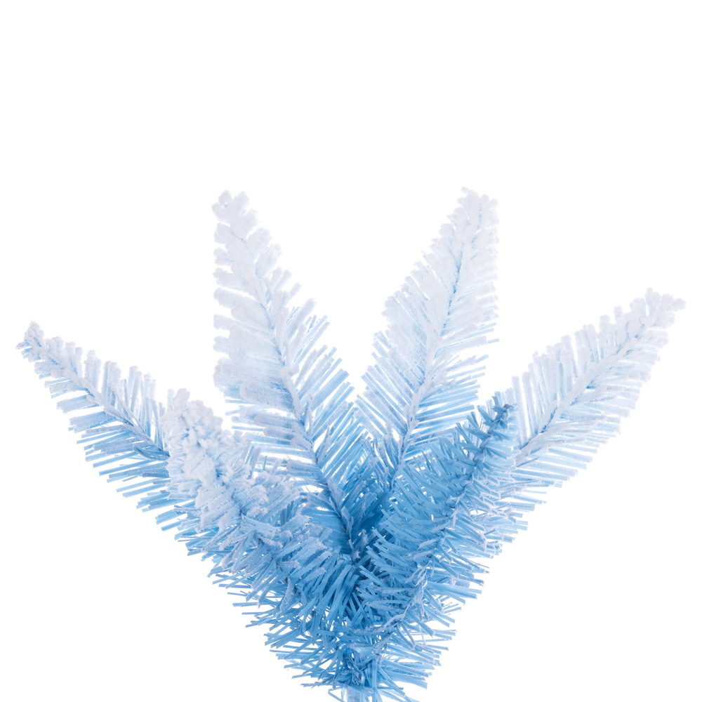 Vickerman Flocked Baby Blue Fir Pencil Artificial Christmas Tree