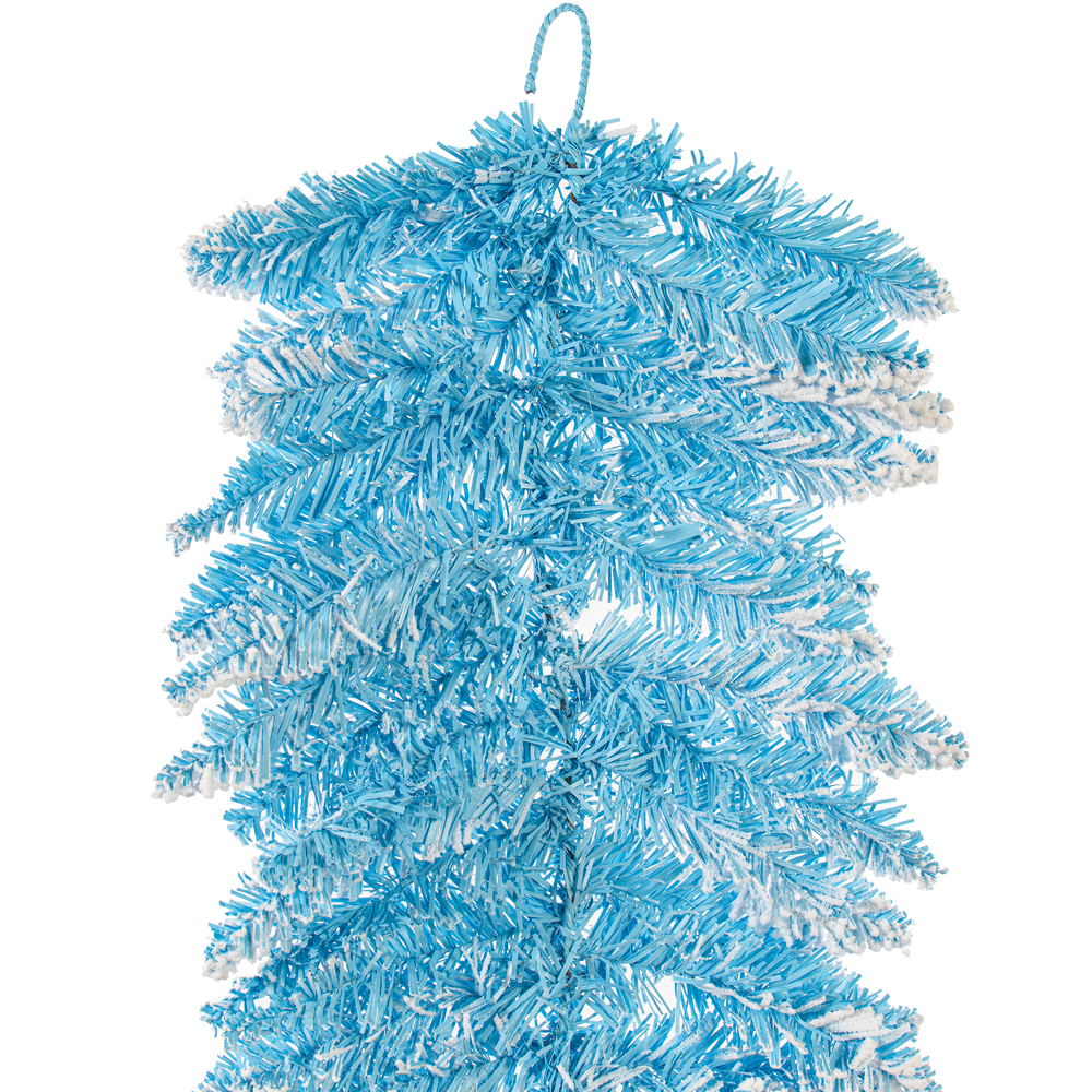 Vickerman 9' x 12" Flocked Baby Blue Pencil Fir Artificial Garland