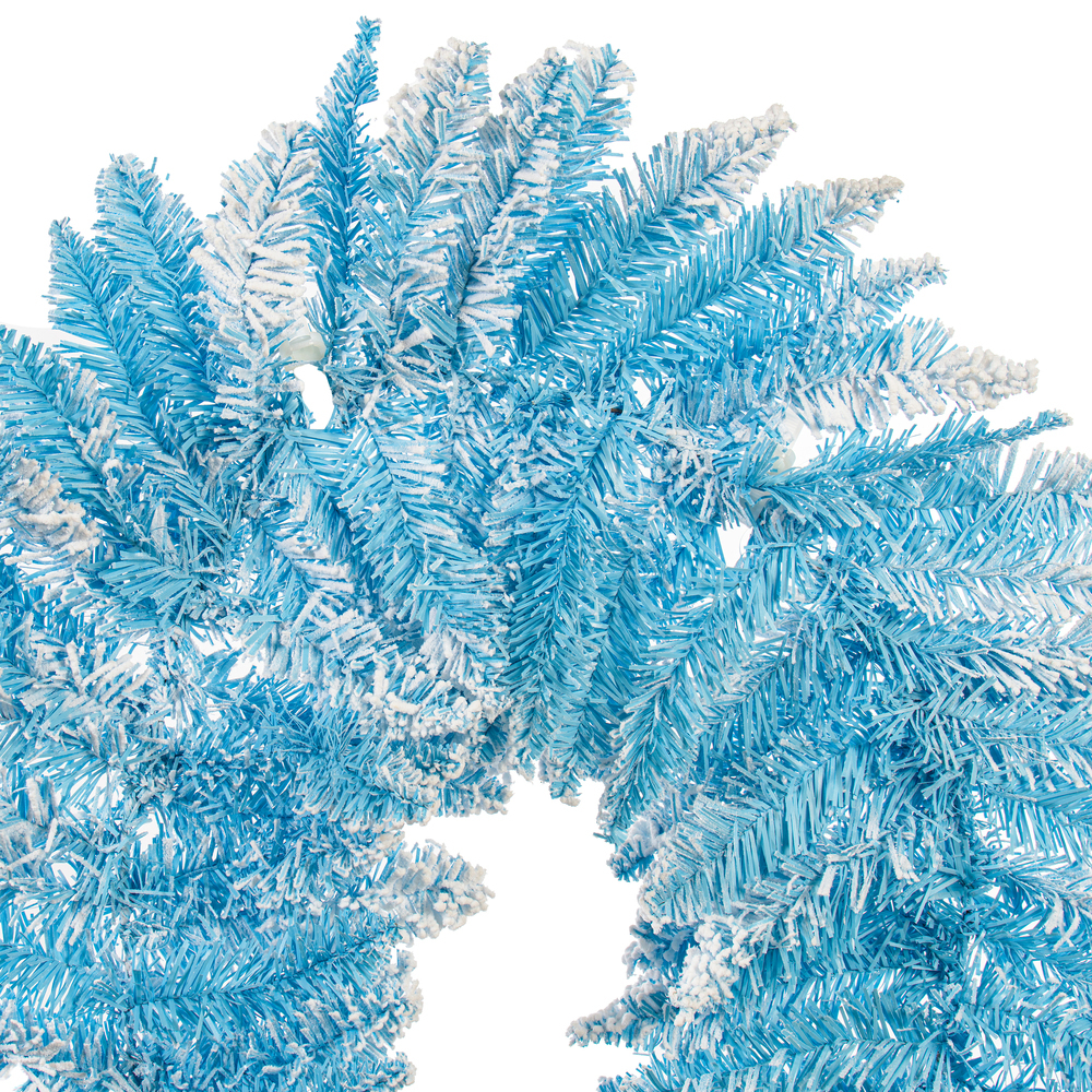 Vickerman 9' x 12" Flocked Baby Blue Pencil Fir Artificial Garland