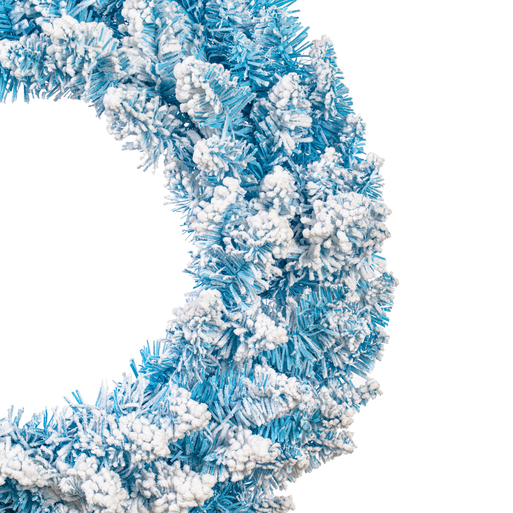 Vickerman Flocked Baby Blue Pencil Fir Artificial Wreath