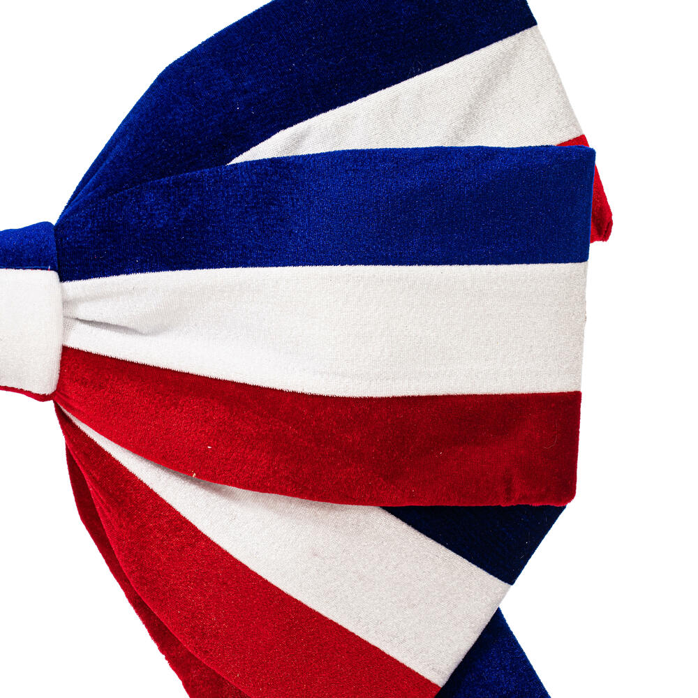 Vickerman Red-White-Blue Velvet Bow, Limited UV