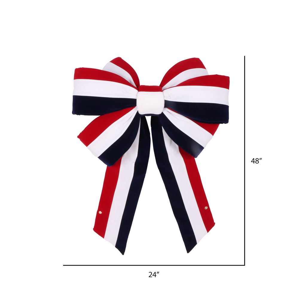 Vickerman Red-White-Blue Velvet Bow, Limited UV