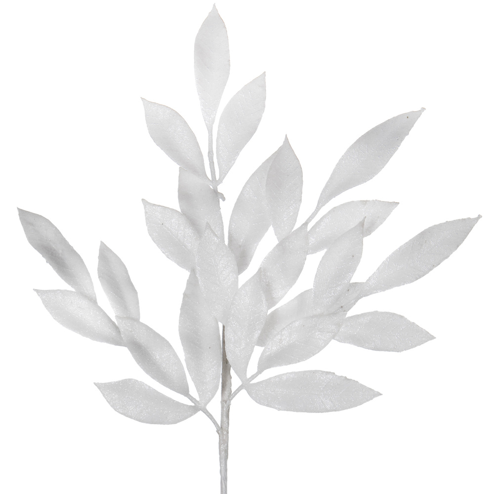 Vickerman 22" Glitter BayLeaf Artificial Christmas Spray