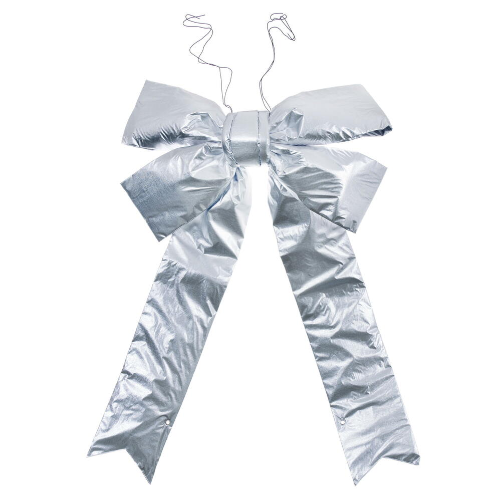 12" x 15" Silver Metallic UV Bow 3.5" Sz