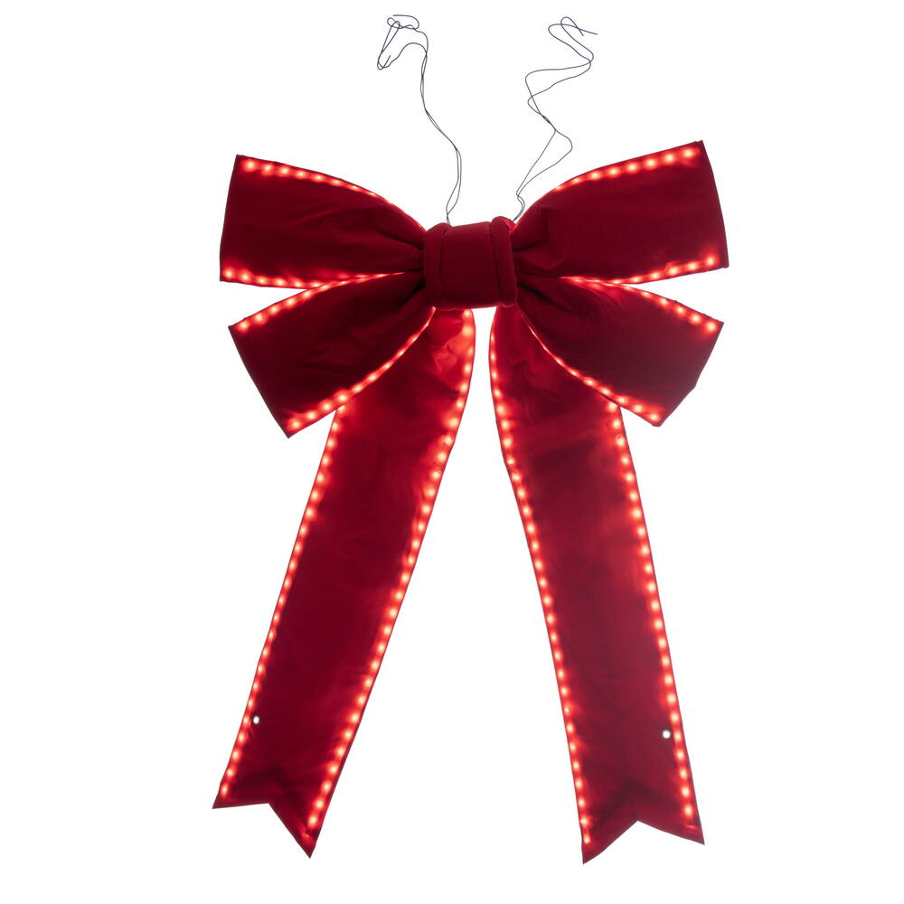 18" x 23" Red Velvet LED UV Bow 6" Size