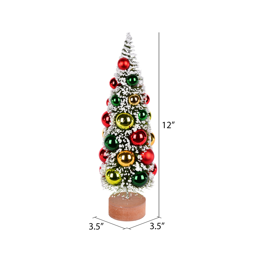 Vickerman Vintage Tabletop Frosted Artificial Christmas Tree