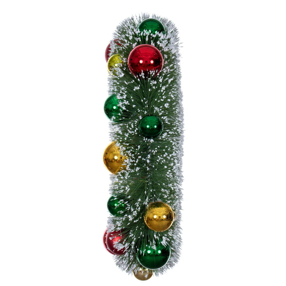 Vickerman 18" Frosted Wreath with Ball Ornaments