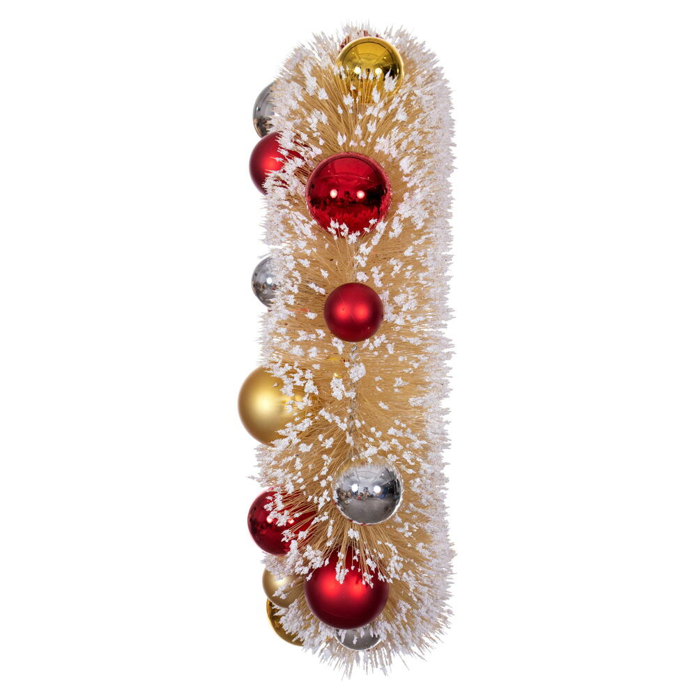 Vickerman 18" Frosted Wreath with Ball Ornaments