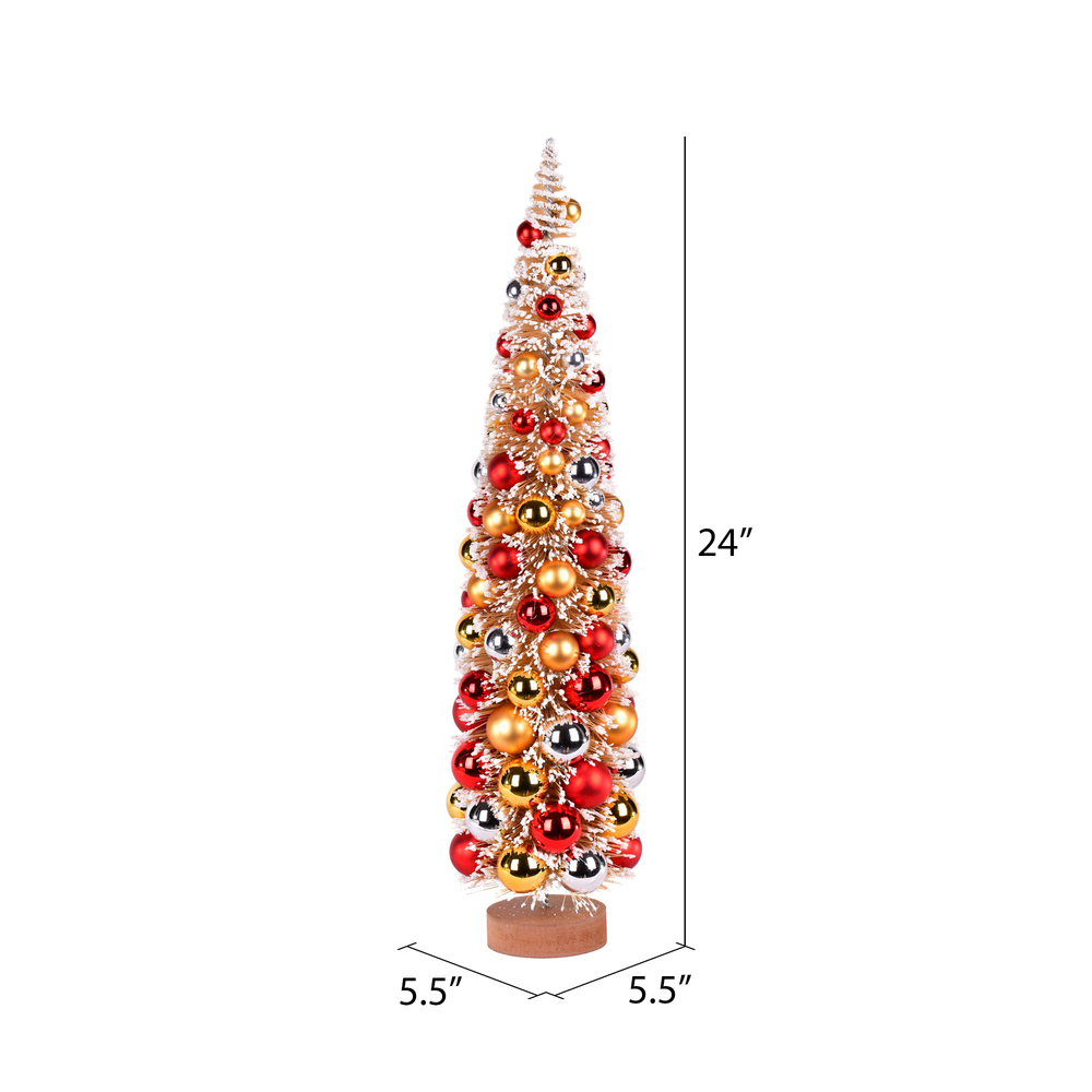 Vickerman Vintage Tabletop Frosted Artificial Christmas Tree