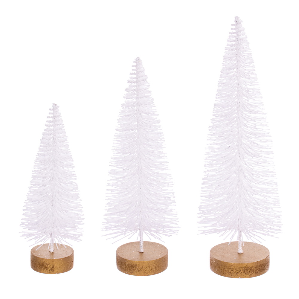 Vickerman Sisal Bottle Brush Tree with White Glitter