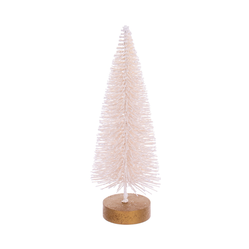 Vickerman Sisal Bottle Brush Tree with White Glitter