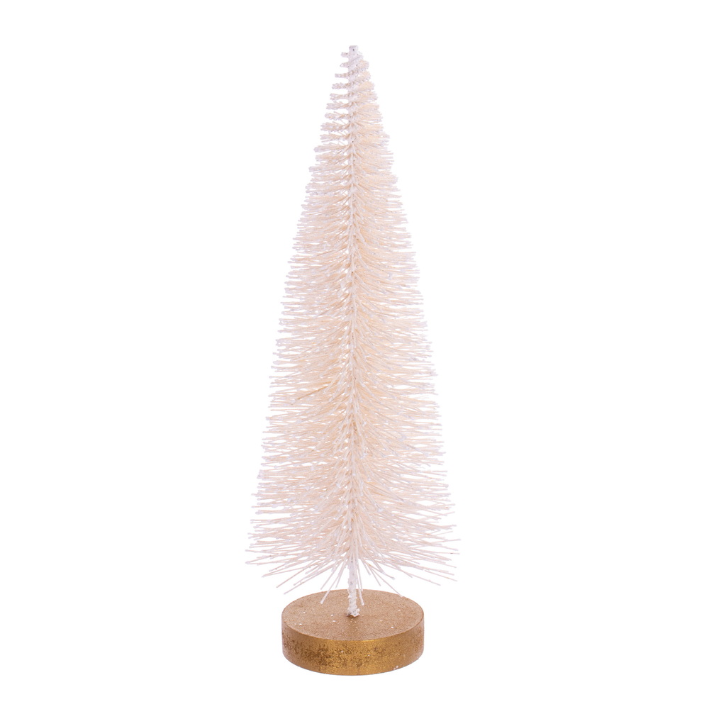 Vickerman Sisal Bottle Brush Tree with White Glitter
