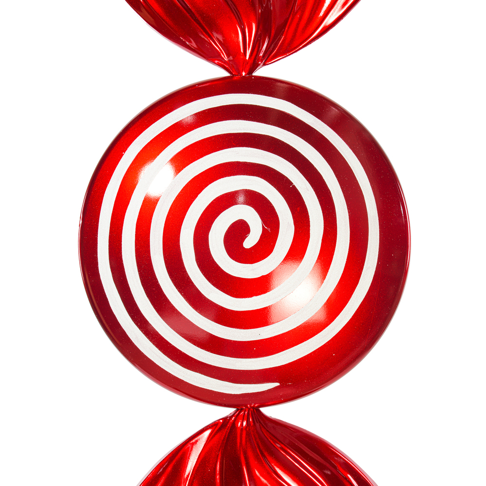 Vickerman Flat Peppermint Candy Christmas Ornament