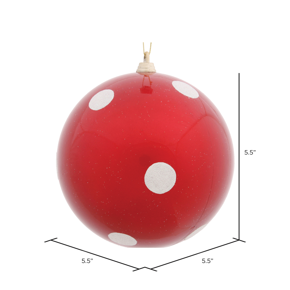 Vickerman Candy Polka Dot Ball Christmas Ornament