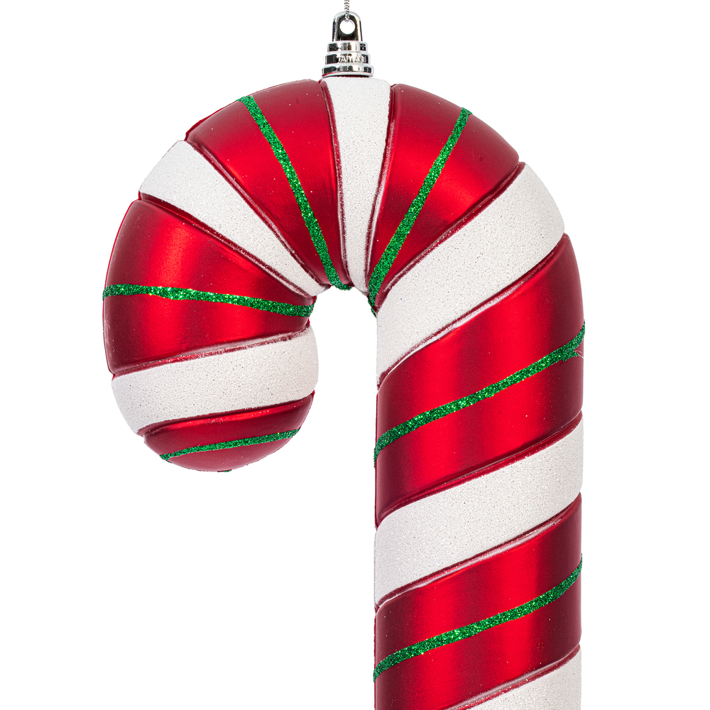 10" Red-White-Grn Thick Candy Cane