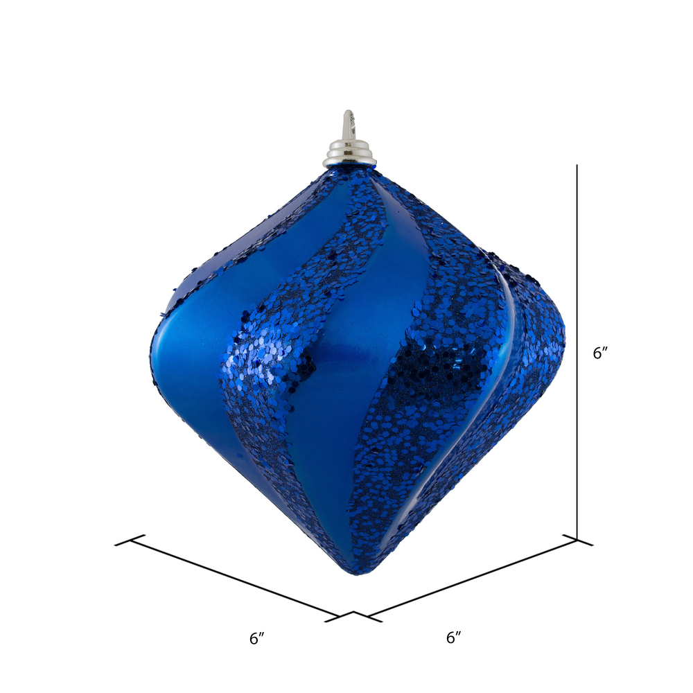 Vickerman Candy Glitter Swirl Diamond Ornament
