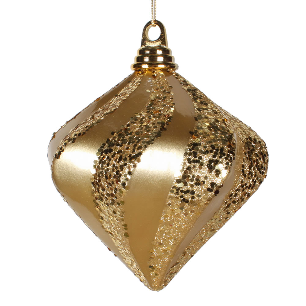 Vickerman Candy Glitter Swirl Diamond Ornament