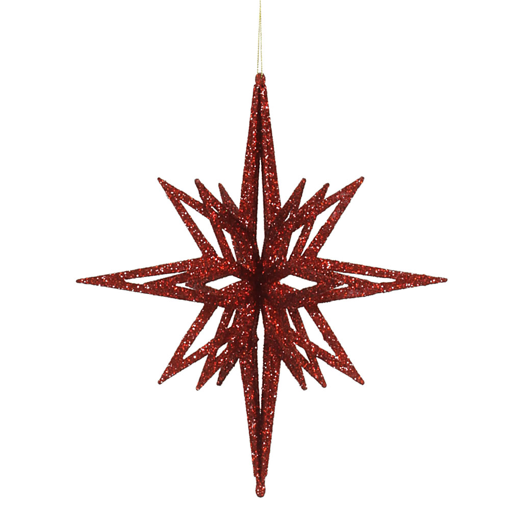 Vickerman 3D Glitter Star Ornament