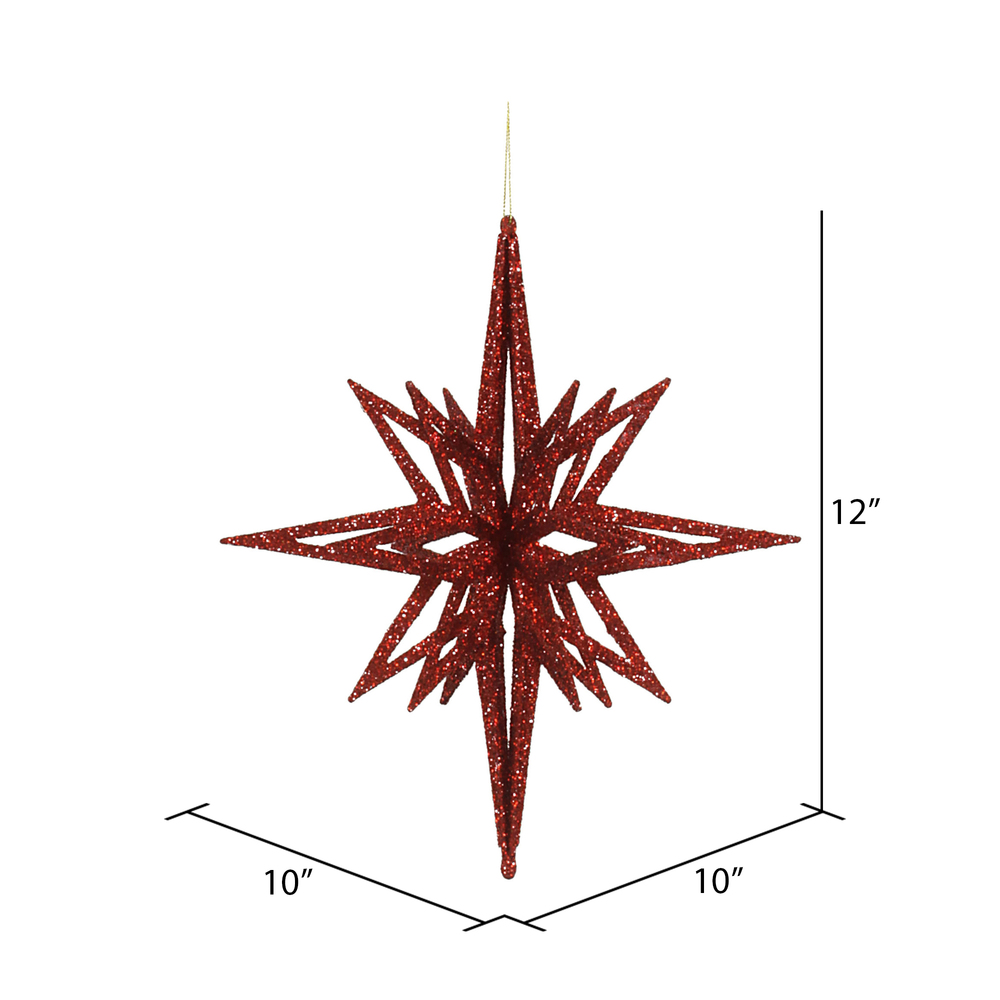 Vickerman 3D Glitter Star Ornament