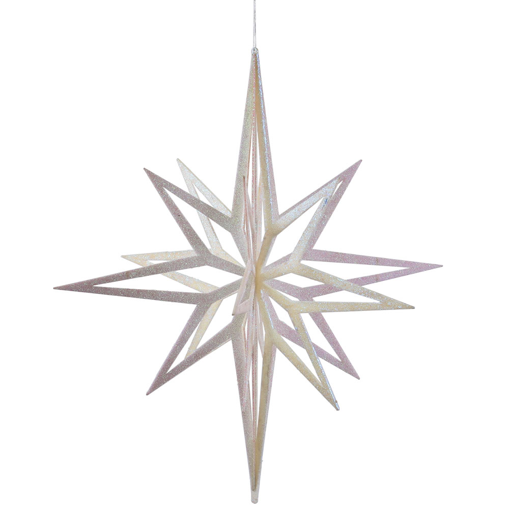 Vickerman 3D Glitter Star Ornament