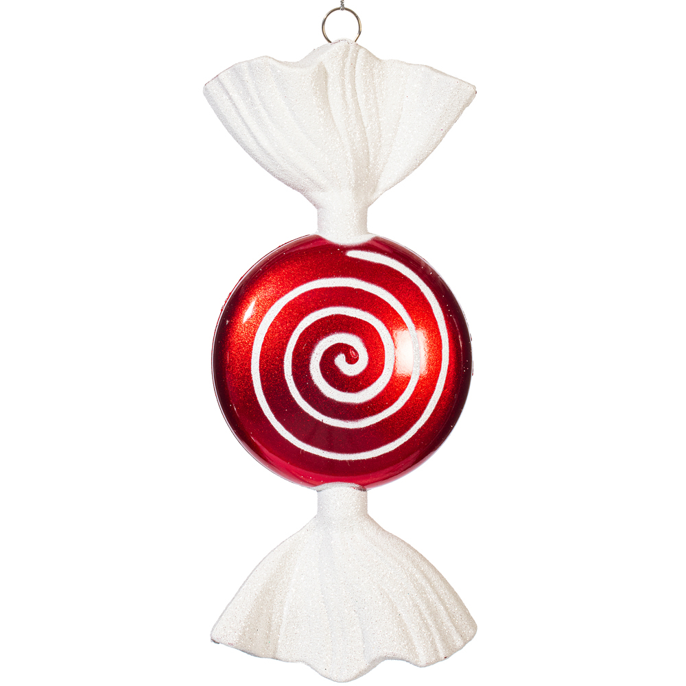 Vickerman 7" Assorted Flat Candy Glitter Ornaments 3/Pk