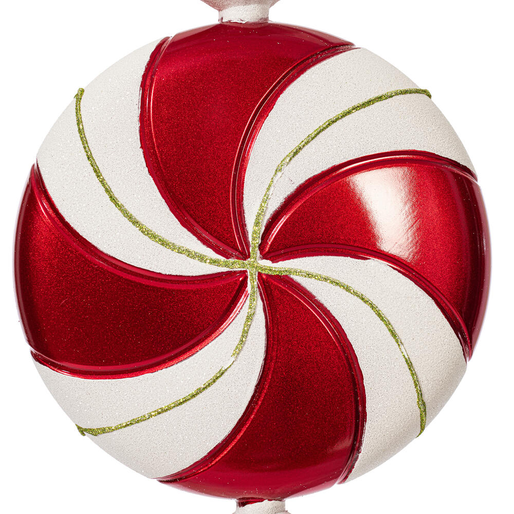 Vickerman 18.5" Swirl Candy Glitter Ornament