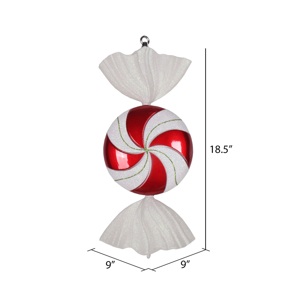 Vickerman 18.5" Swirl Candy Glitter Ornament