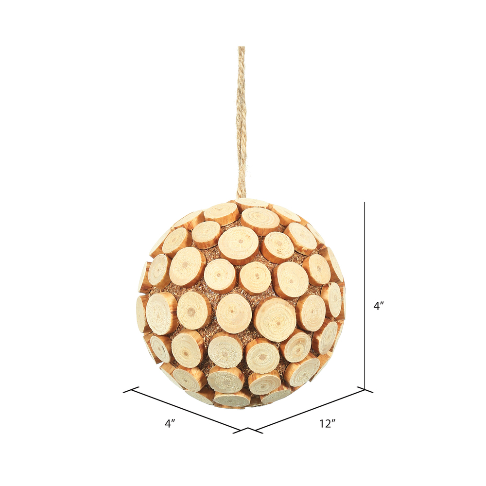 Vickerman Pine Chip Ball Ornament
