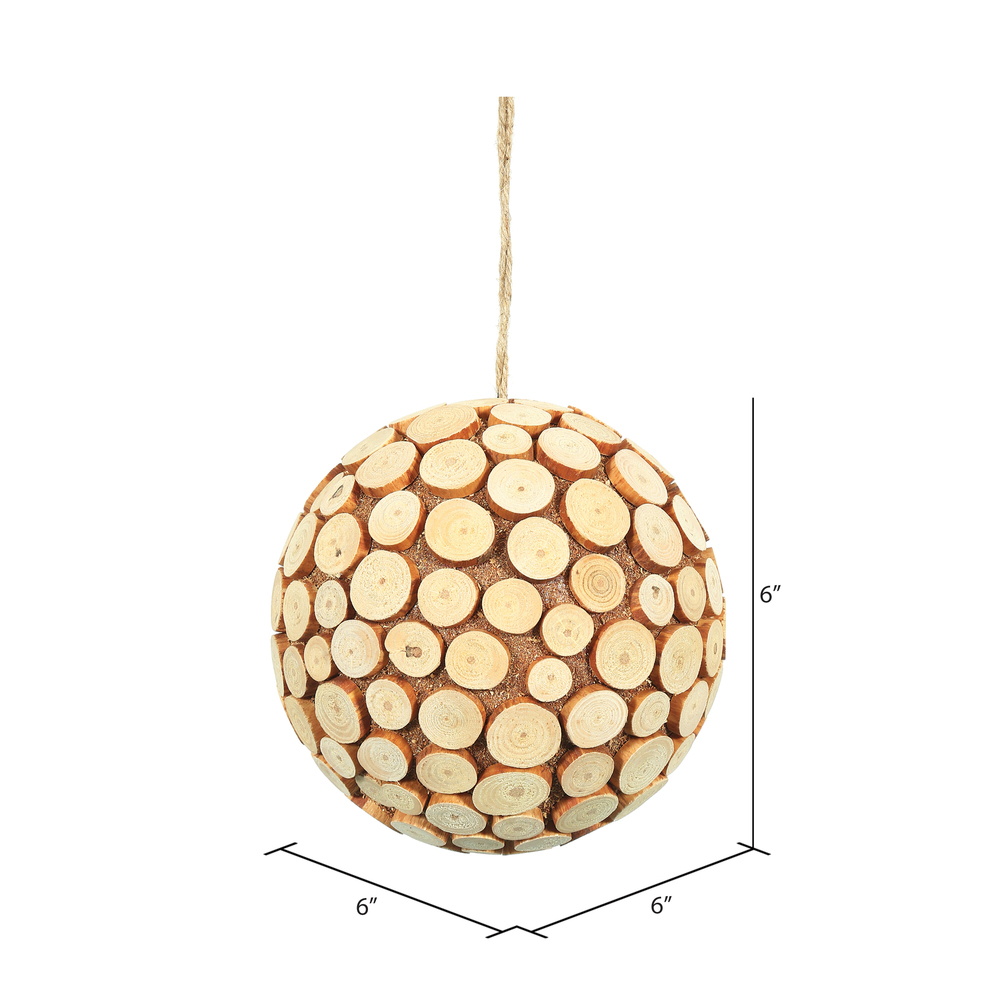 Vickerman Pine Chip Ball Ornament