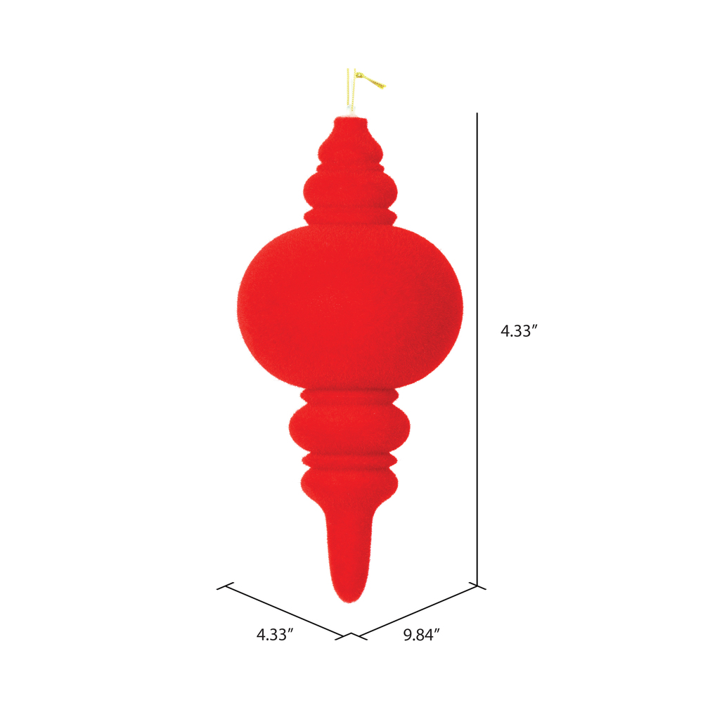 Vickerman 10" Flocked Finial Ornament