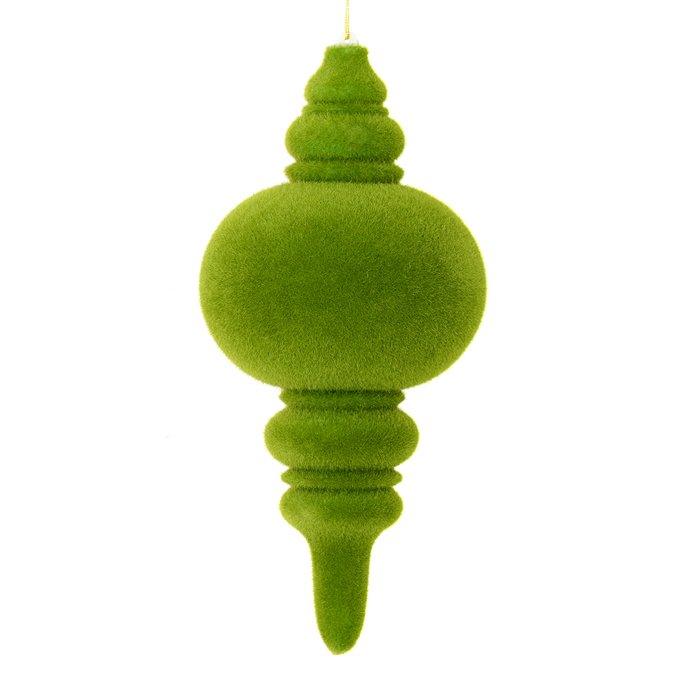 Vickerman 10" Flocked Finial Ornament