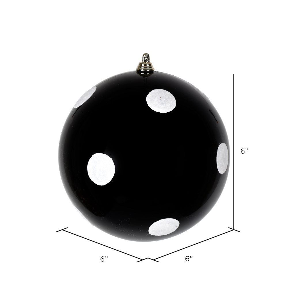 Vickerman Candy Finish Ball Ornament with Glitter Dots