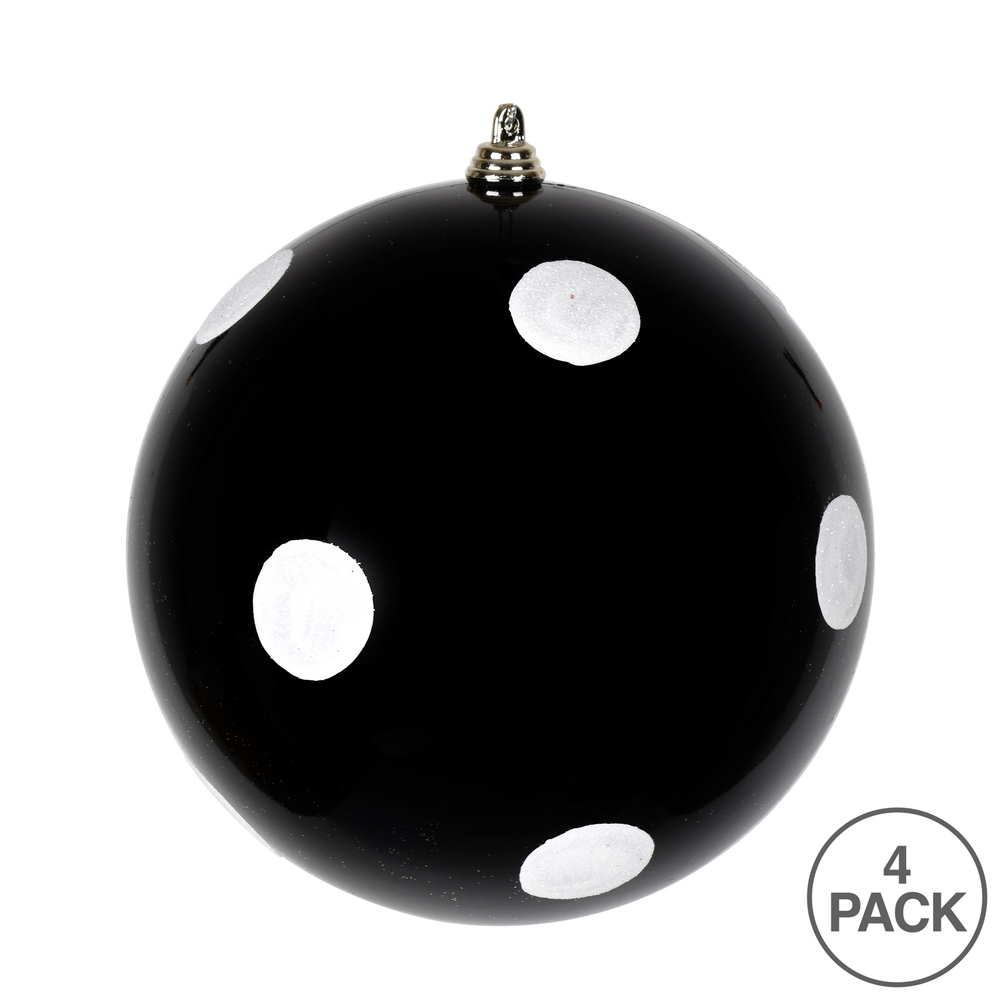 Vickerman Candy Finish Ball Ornament with Glitter Dots
