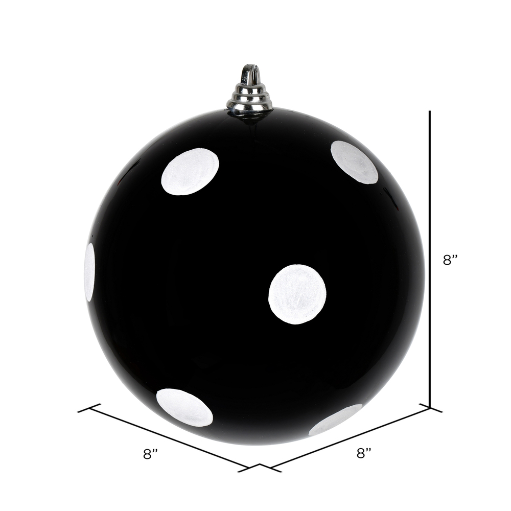 Vickerman Candy Finish Ball Ornament with Glitter Dots