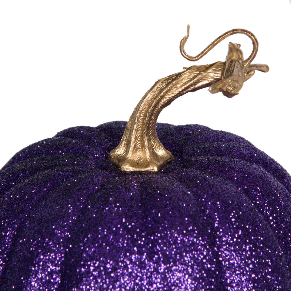 Vickerman 8" Glitter Pumpkins Assorted Set