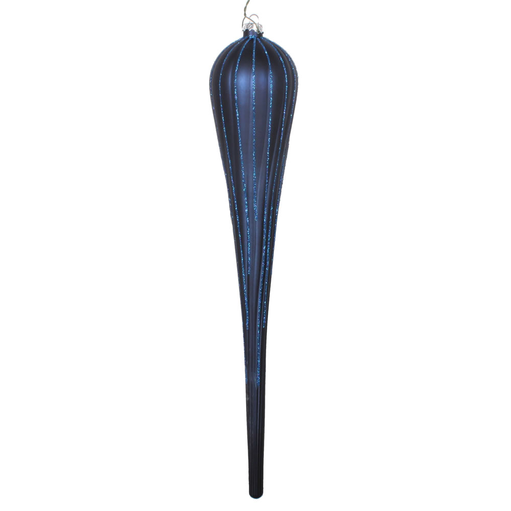 Vickerman Matte Glitter Drop Christmas Ornament