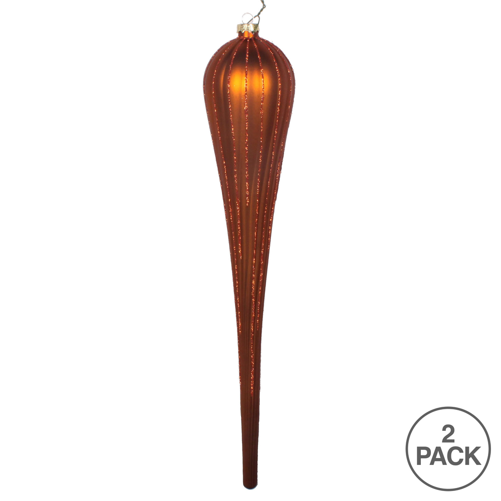 Vickerman Matte Glitter Drop Christmas Ornament