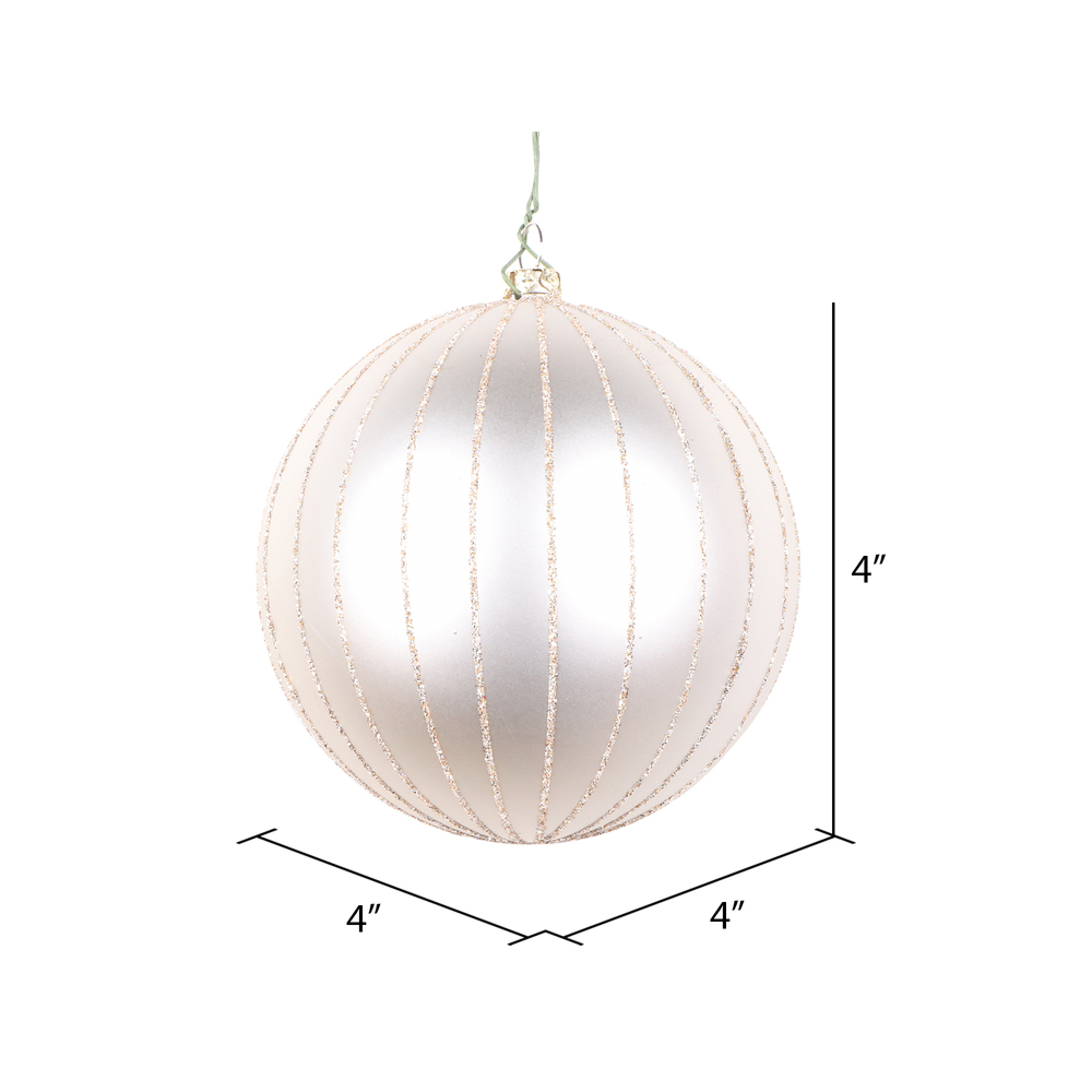 Vickerman Matte Glitter Ball Ornament