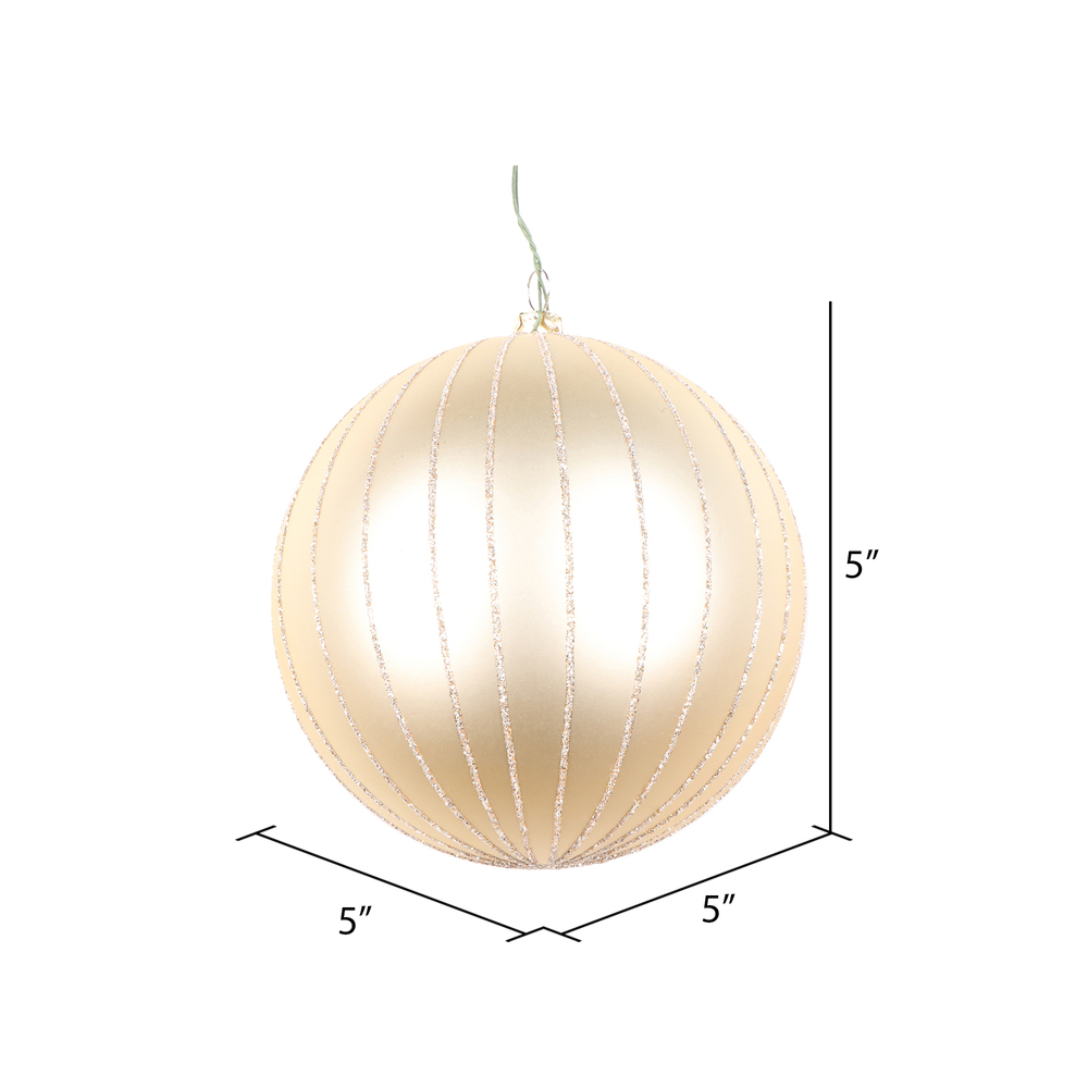 Vickerman Matte Glitter Ball Ornament