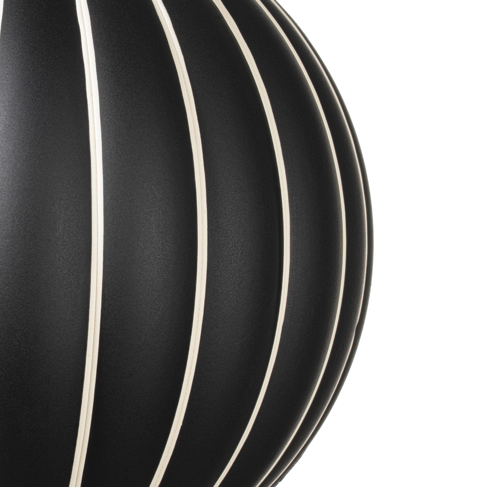 Vickerman White Black Matte Ball Ornament