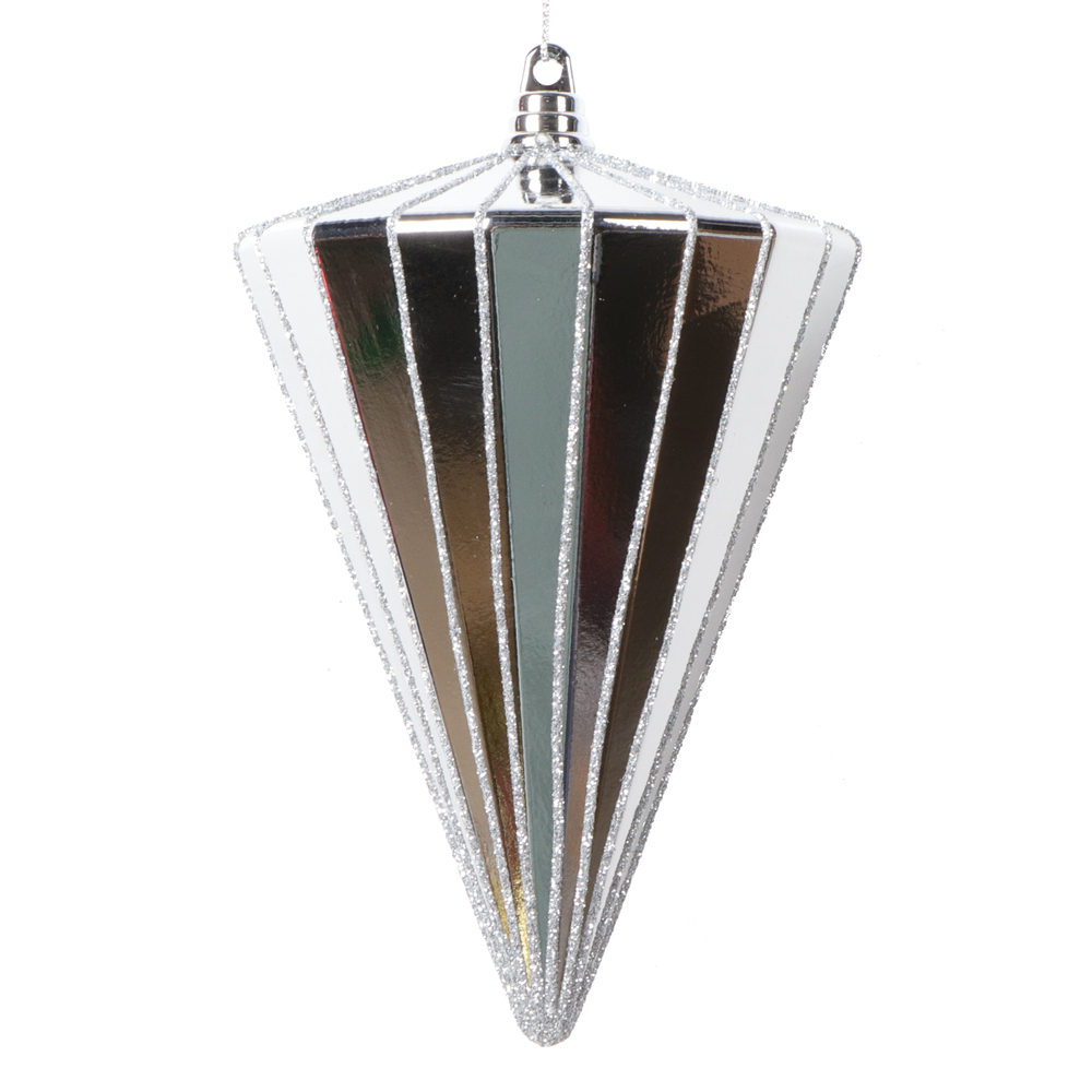 Vickerman 6" Shiny Cone Ornament