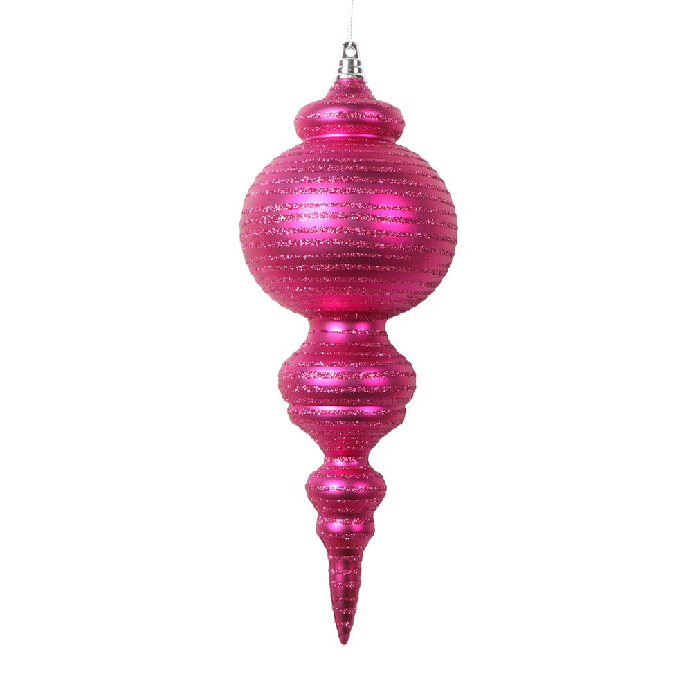 Vickerman 10" Matte with Glitter Finial Ornament