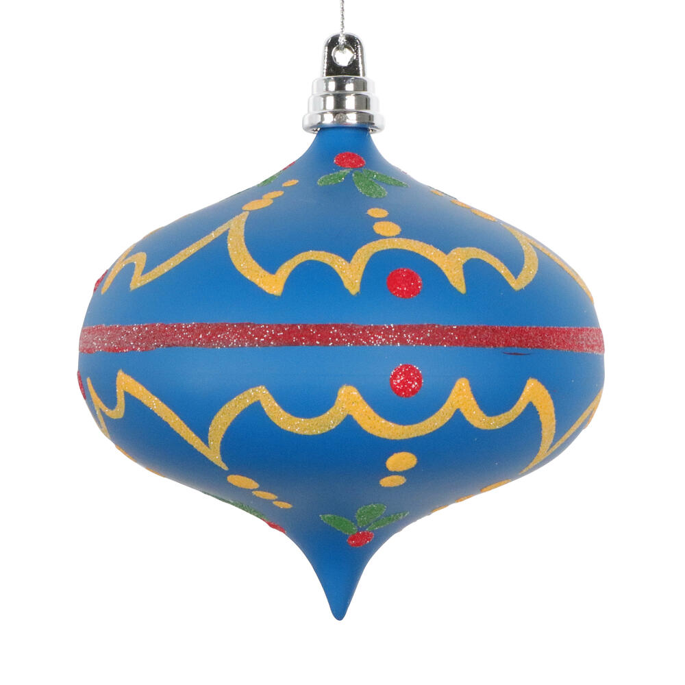 Vickerman Blue Hand-Painted Ornament