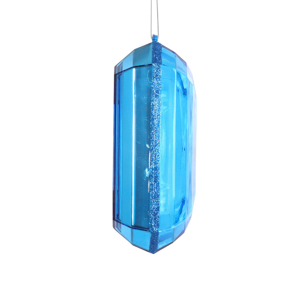 Vickerman Rectangle Jewel Glitter Ornament