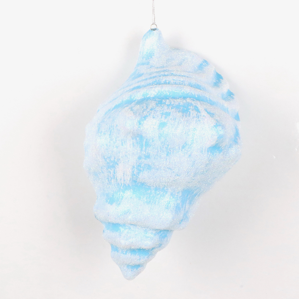 10" Conch Shell Glitter Ornament