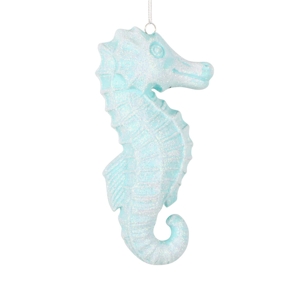 6.5" Seahorse Glitter Ornament 2/Bag