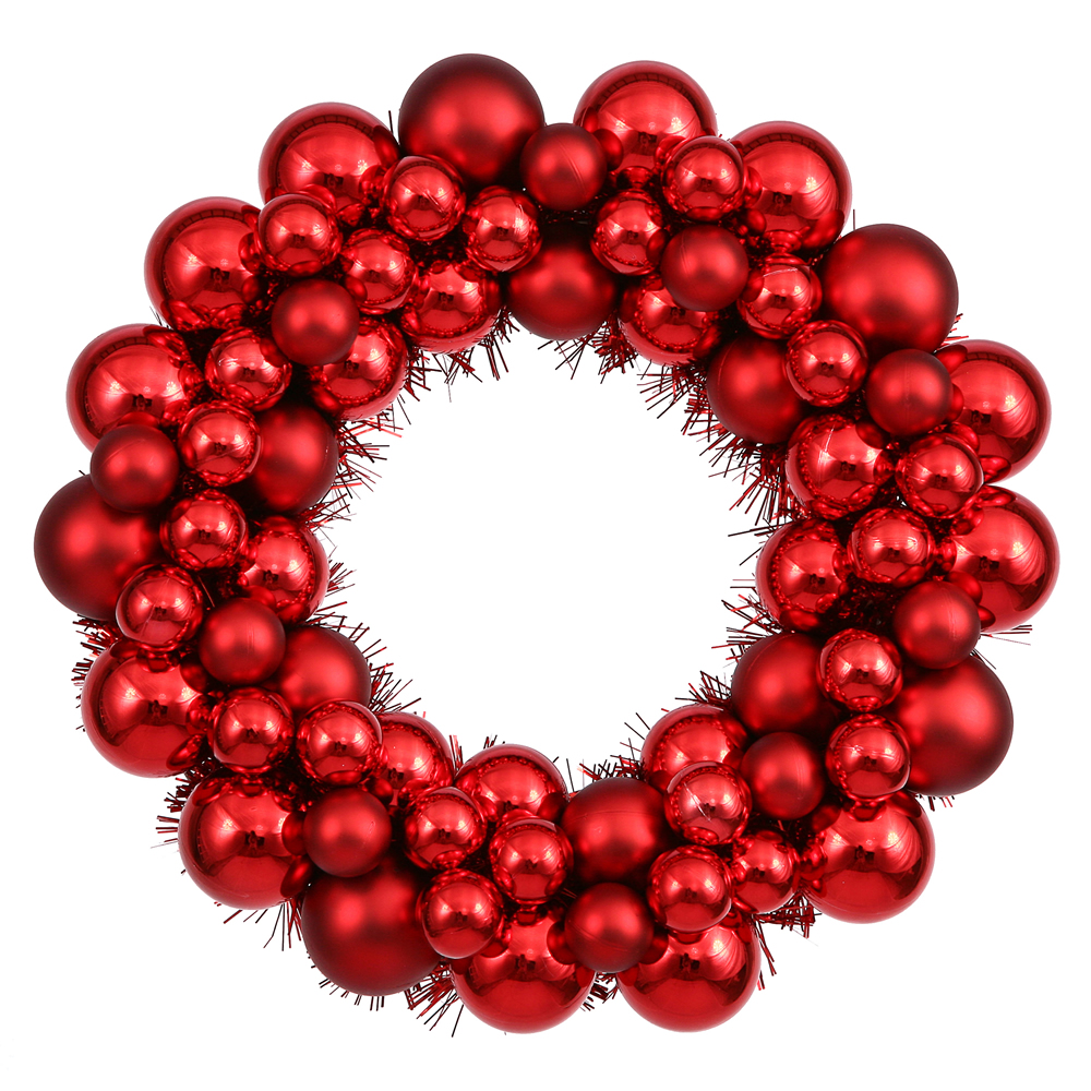 Vickerman Shiny and Matte Ball Wreath