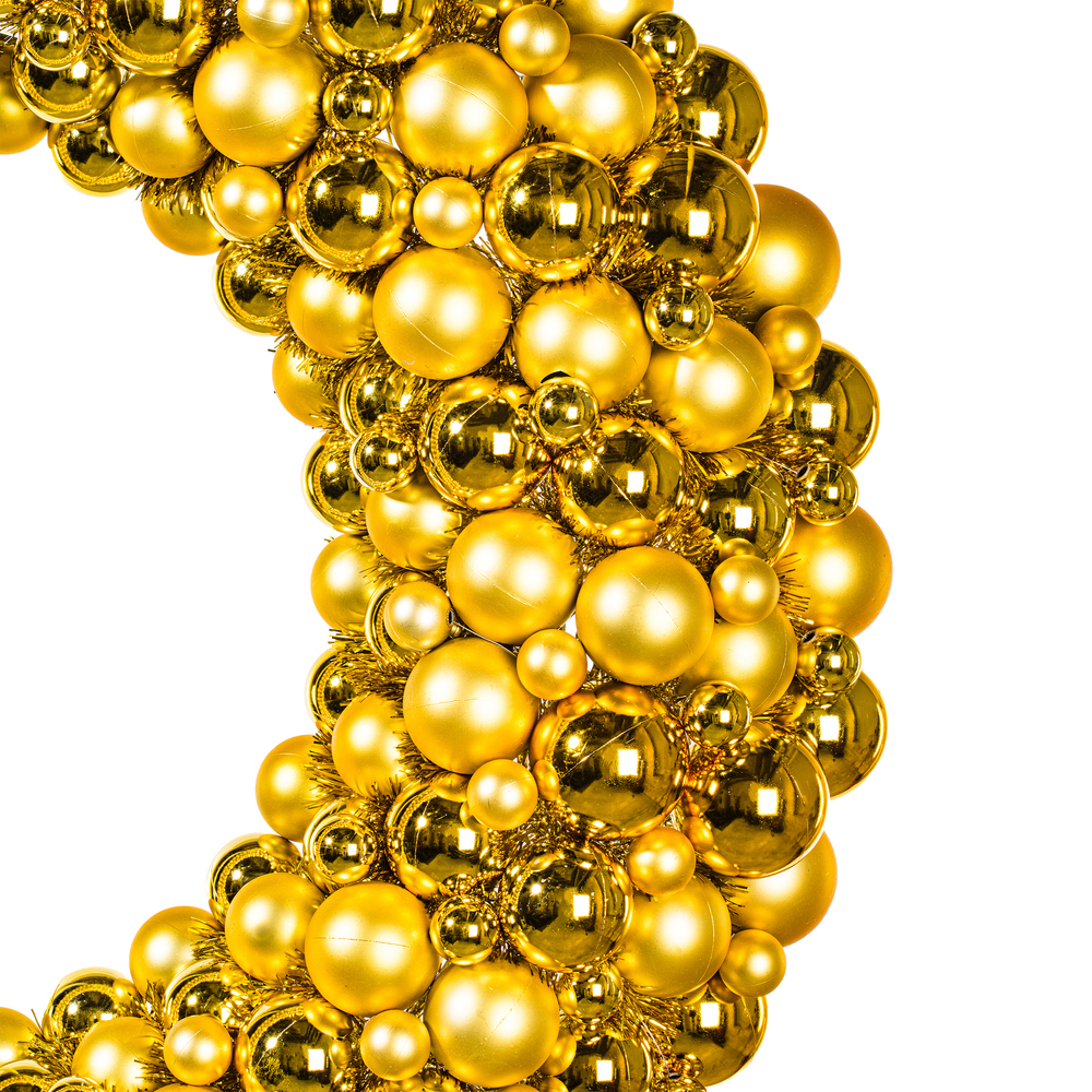 Vickerman Shiny and Matte Ball Wreath