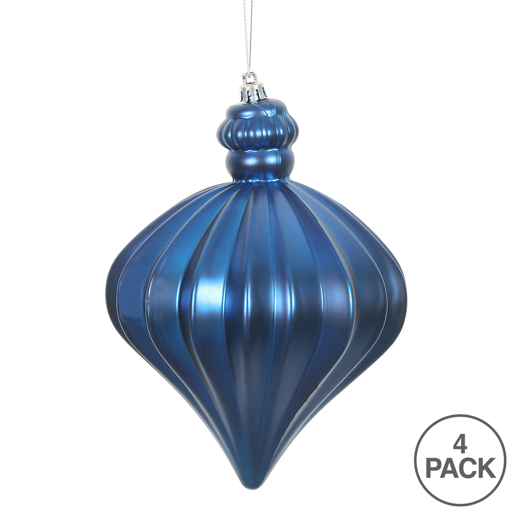 Vickerman 6" Matte Onion Drop Christmas Ornament