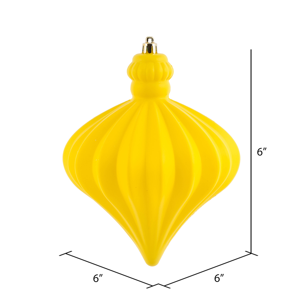 Vickerman 6" Matte Onion Drop Christmas Ornament